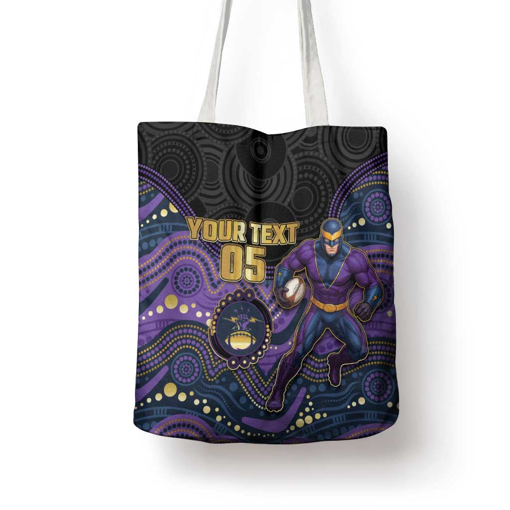 Custom Storm Tote Bag Warrior Mascot With Aboriginal Indigenous