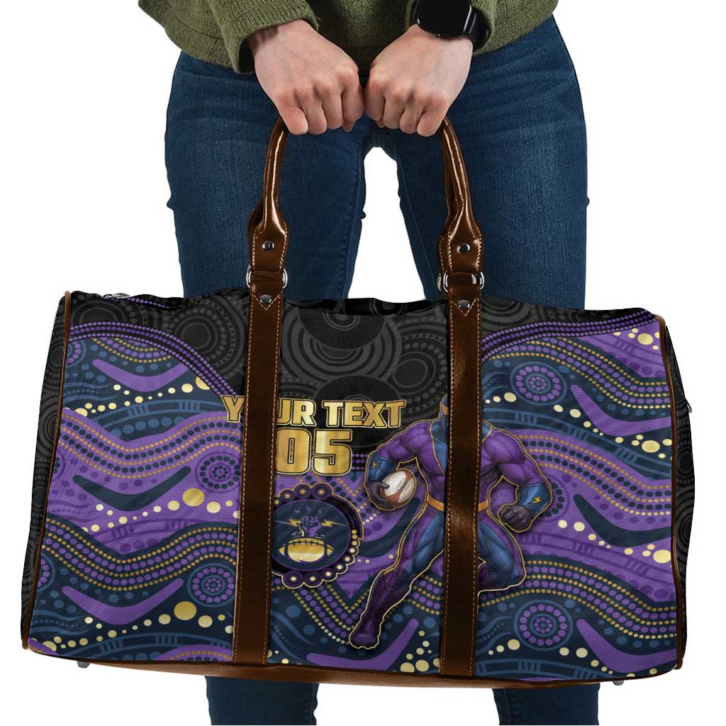 Custom Storm Travel Bag Warrior Mascot With Aboriginal Indigenous