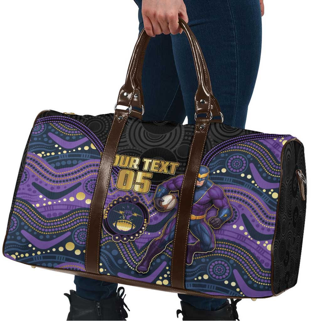 Custom Storm Travel Bag Warrior Mascot With Aboriginal Indigenous