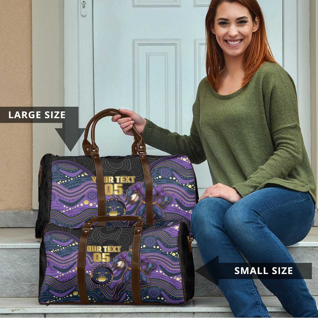 Custom Storm Travel Bag Warrior Mascot With Aboriginal Indigenous