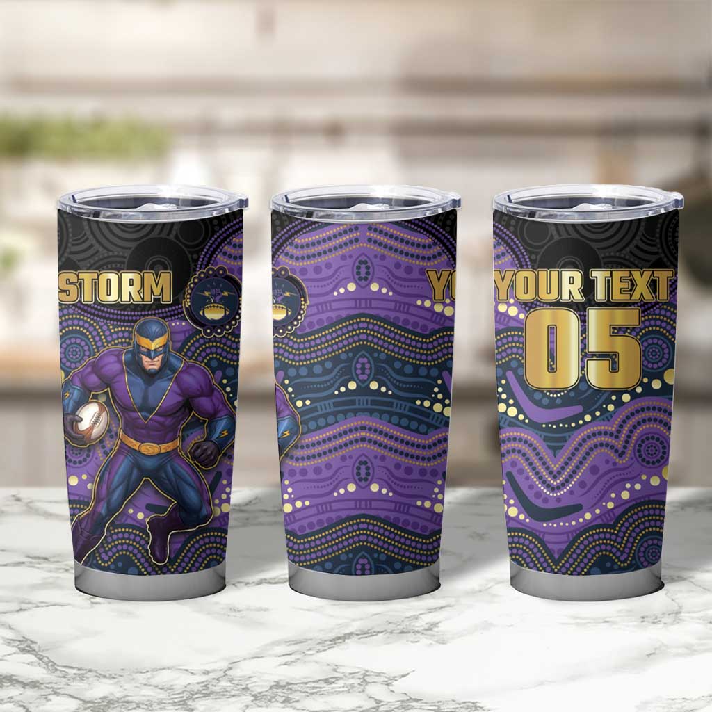 Custom Storm Tumbler Cup Warrior Mascot With Aboriginal Indigenous