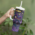 Custom Storm Tumbler With Handle Warrior Mascot With Aboriginal Indigenous