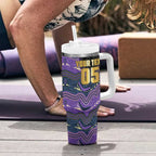 Custom Storm Tumbler With Handle Warrior Mascot With Aboriginal Indigenous