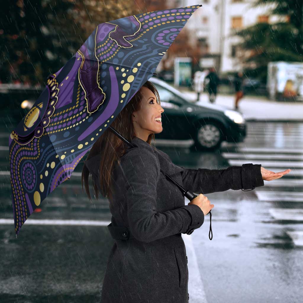Custom Storm Umbrella Warrior Mascot With Aboriginal Indigenous