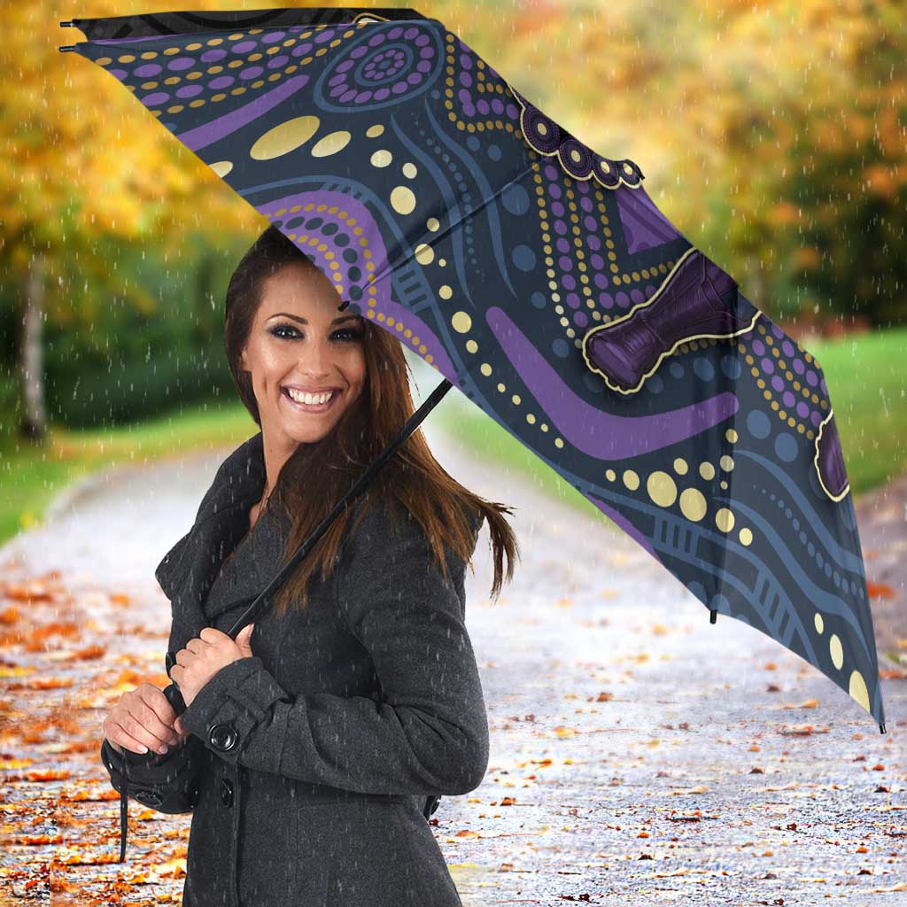 Custom Storm Umbrella Warrior Mascot With Aboriginal Indigenous