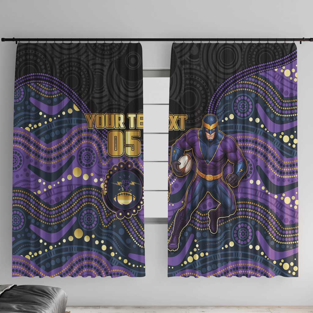 Custom Storm Window Curtain Warrior Mascot With Aboriginal Indigenous