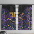 Custom Storm Window Curtain Warrior Mascot With Aboriginal Indigenous