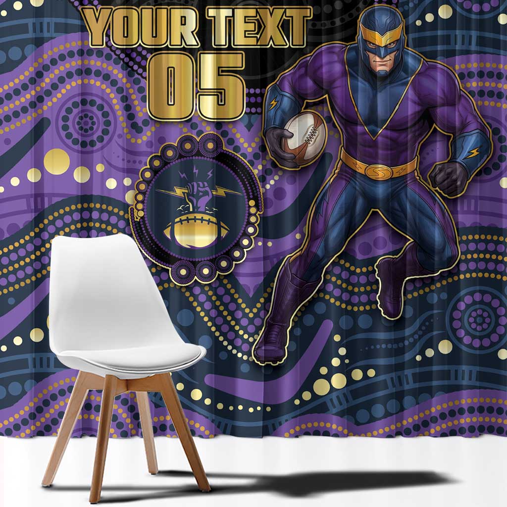 Custom Storm Window Curtain Warrior Mascot With Aboriginal Indigenous