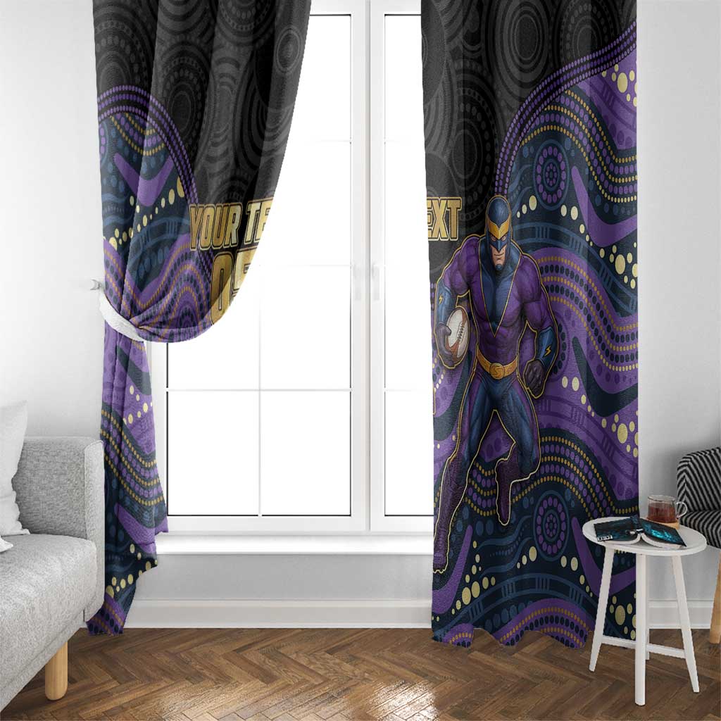 Custom Storm Window Curtain Warrior Mascot With Aboriginal Indigenous