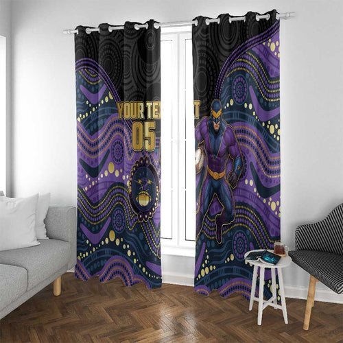 Custom Storm Window Curtain Warrior Mascot With Aboriginal Indigenous