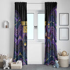 Custom Storm Window Curtain Warrior Mascot With Aboriginal Indigenous