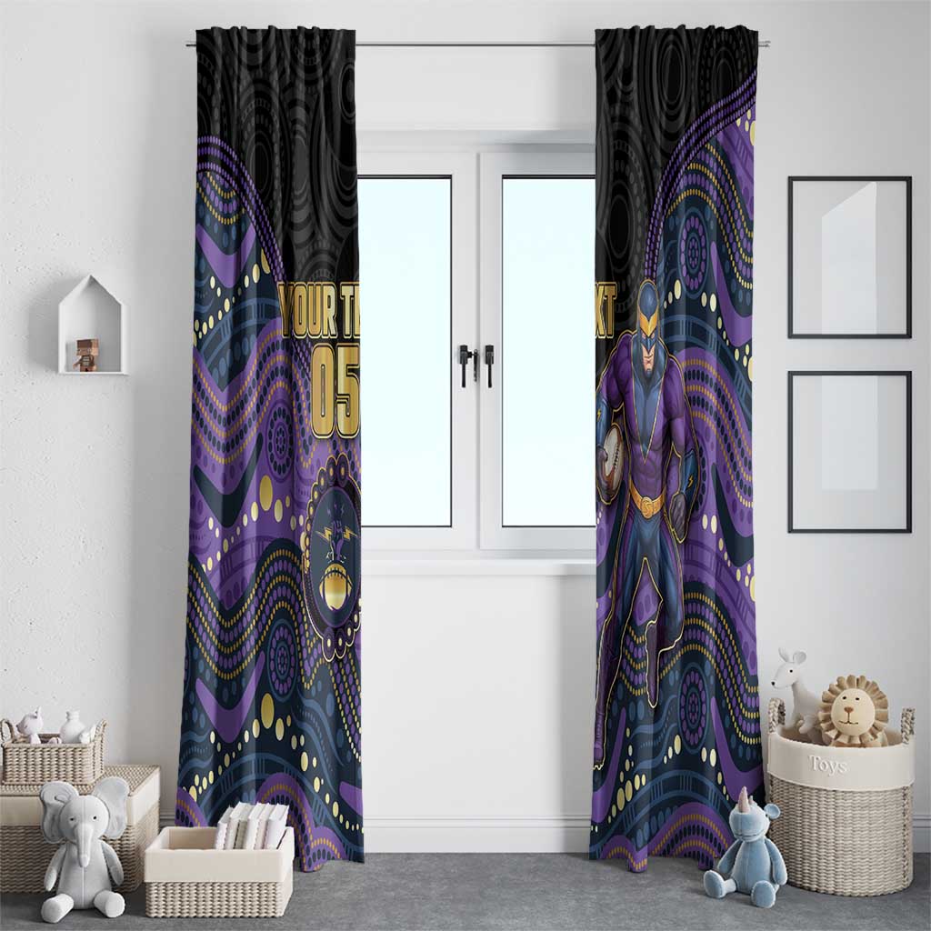 Custom Storm Window Curtain Warrior Mascot With Aboriginal Indigenous