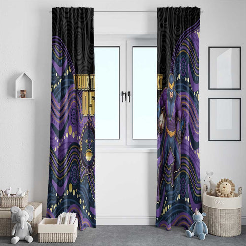 Custom Storm Window Curtain Warrior Mascot With Aboriginal Indigenous