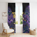 Custom Storm Window Curtain Warrior Mascot With Aboriginal Indigenous