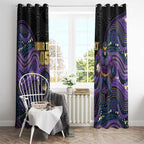 Custom Storm Window Curtain Warrior Mascot With Aboriginal Indigenous