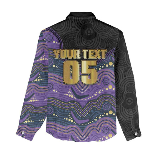 Custom Storm Women Casual Shirt Warrior Mascot With Aboriginal Indigenous