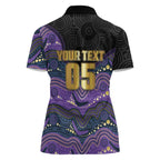 Custom Storm Women Polo Shirt Warrior Mascot With Aboriginal Indigenous