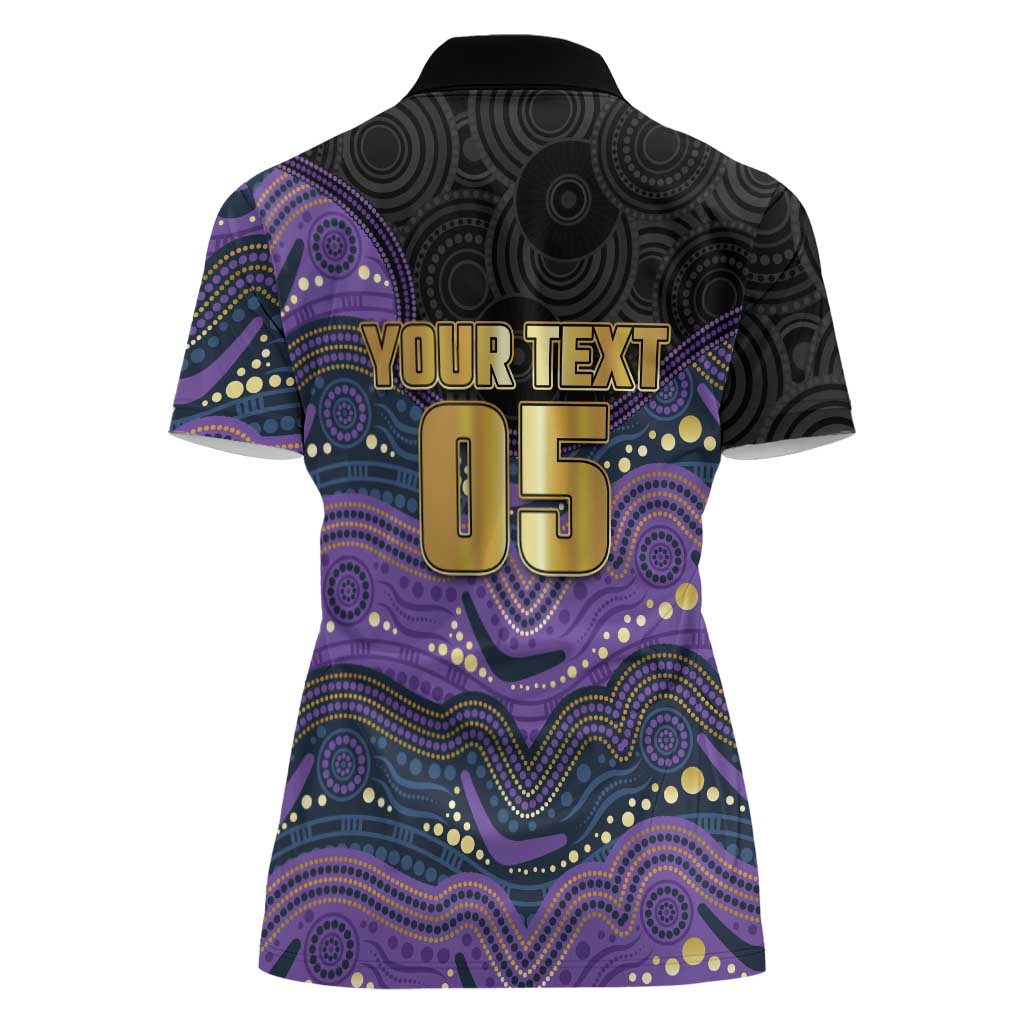 Custom Storm Women Polo Shirt Warrior Mascot With Aboriginal Indigenous