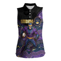 Custom Storm Women Sleeveless Polo Shirt Warrior Mascot With Aboriginal Indigenous