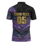 Custom Storm Zipper Polo Shirt Warrior Mascot With Aboriginal Indigenous