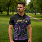 Custom Storm Zipper Polo Shirt Warrior Mascot With Aboriginal Indigenous