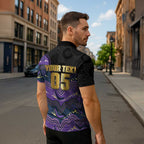 Custom Storm Zipper Polo Shirt Warrior Mascot With Aboriginal Indigenous