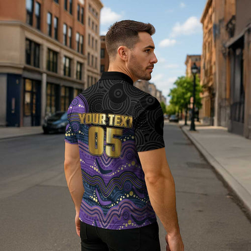Custom Storm Zipper Polo Shirt Warrior Mascot With Aboriginal Indigenous
