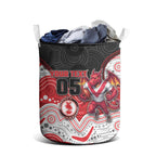 Custom Dragons Laundry Basket Warrior Mascot With Aboriginal Indigenous
