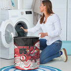 Custom Dragons Laundry Basket Warrior Mascot With Aboriginal Indigenous