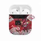 Custom Dragons AirPods Case Warrior Mascot With Aboriginal Indigenous