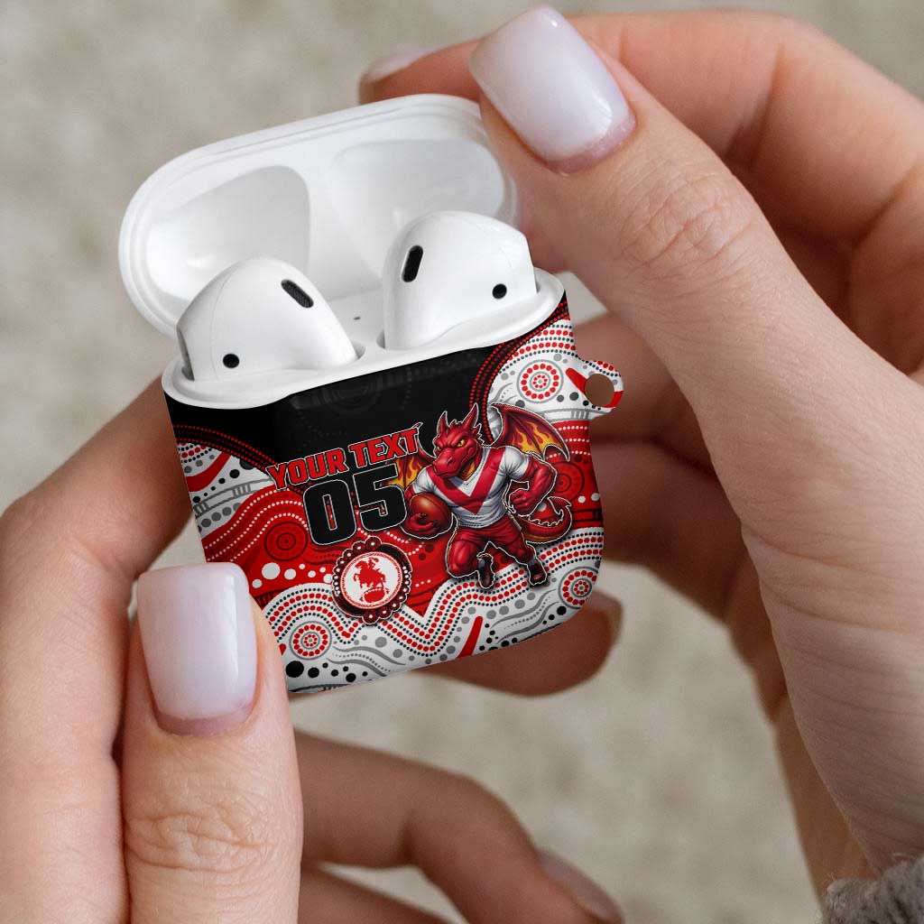 Custom Dragons AirPods Case Warrior Mascot With Aboriginal Indigenous