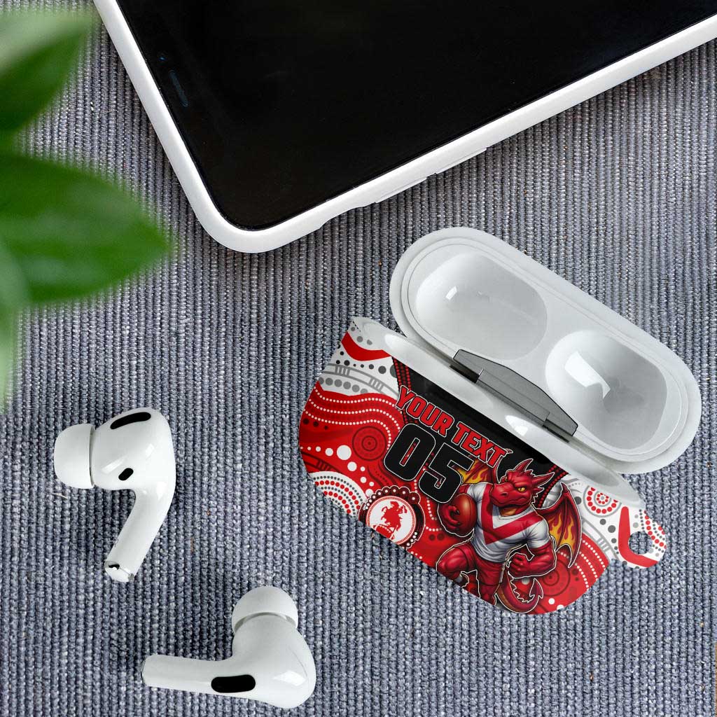 Custom Dragons AirPods Case Warrior Mascot With Aboriginal Indigenous