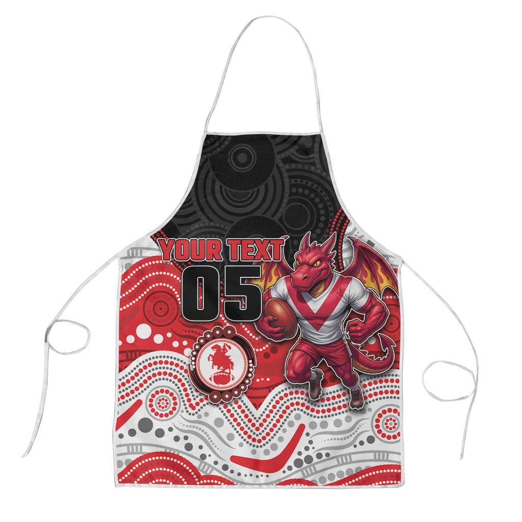 Custom Dragons Apron Warrior Mascot With Aboriginal Indigenous