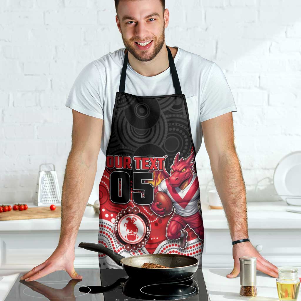 Custom Dragons Apron Warrior Mascot With Aboriginal Indigenous