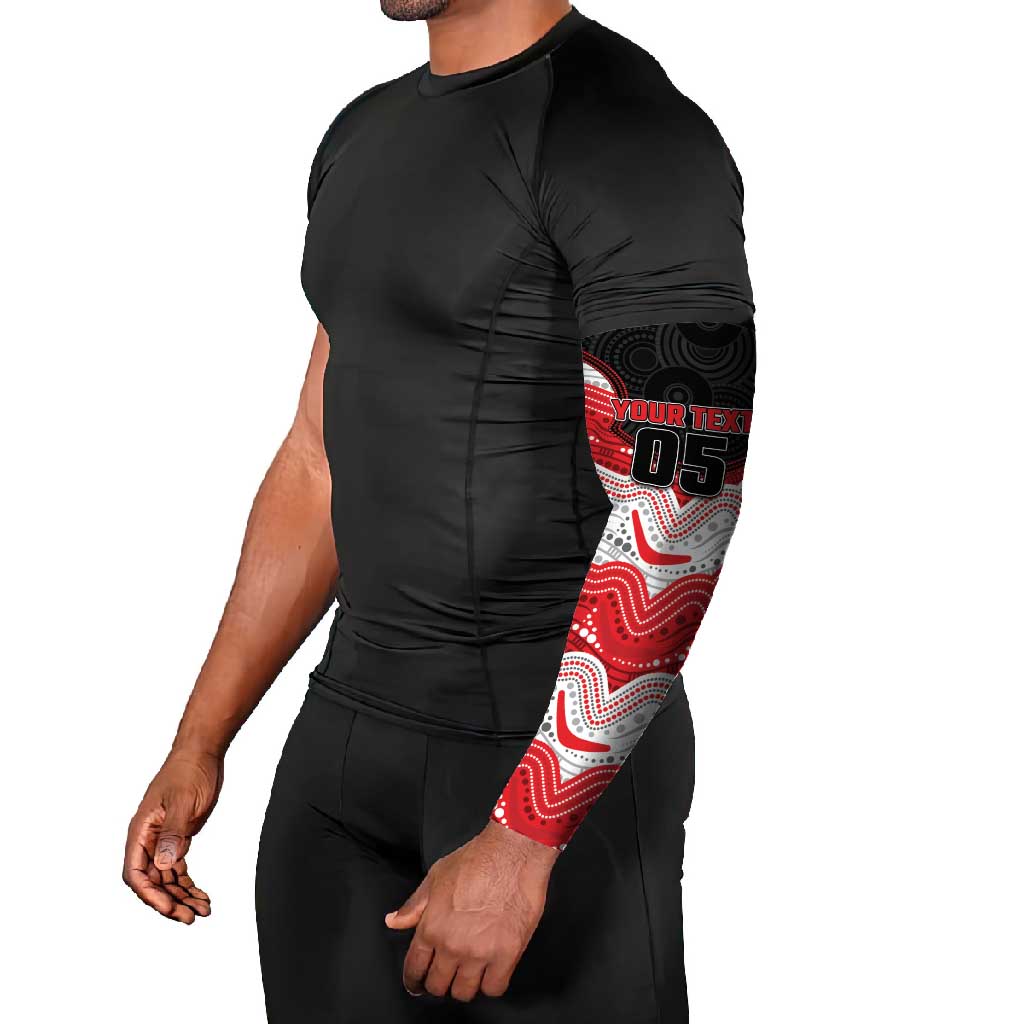 Custom Dragons Arm Sleeves Warrior Mascot With Aboriginal Indigenous