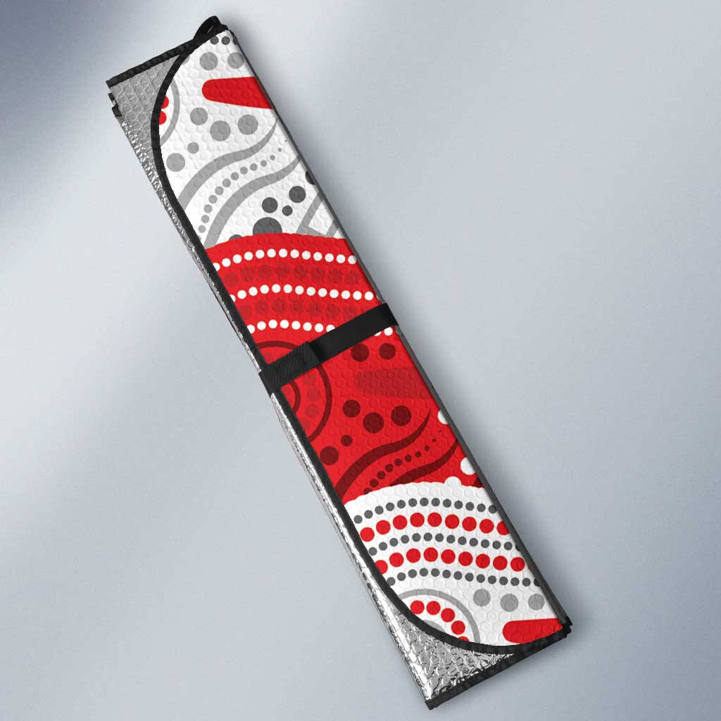 Custom Dragons Auto Sun Shade Warrior Mascot With Aboriginal Indigenous
