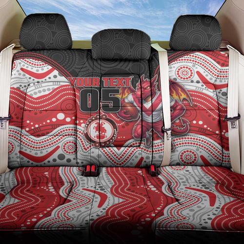 Custom Dragons Back Car Seat Cover Warrior Mascot With Aboriginal Indigenous