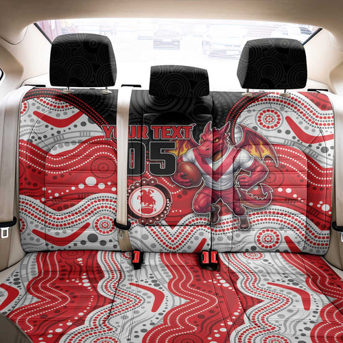 Custom Dragons Back Car Seat Cover Warrior Mascot With Aboriginal Indigenous