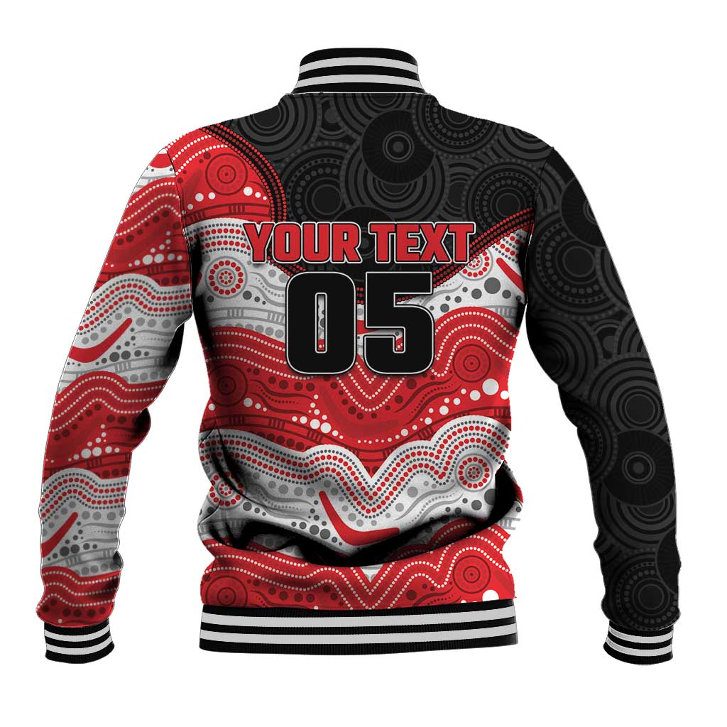 Custom Dragons Baseball Jacket Warrior Mascot With Aboriginal Indigenous