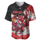 Custom Dragons Baseball Jersey Warrior Mascot With Aboriginal Indigenous