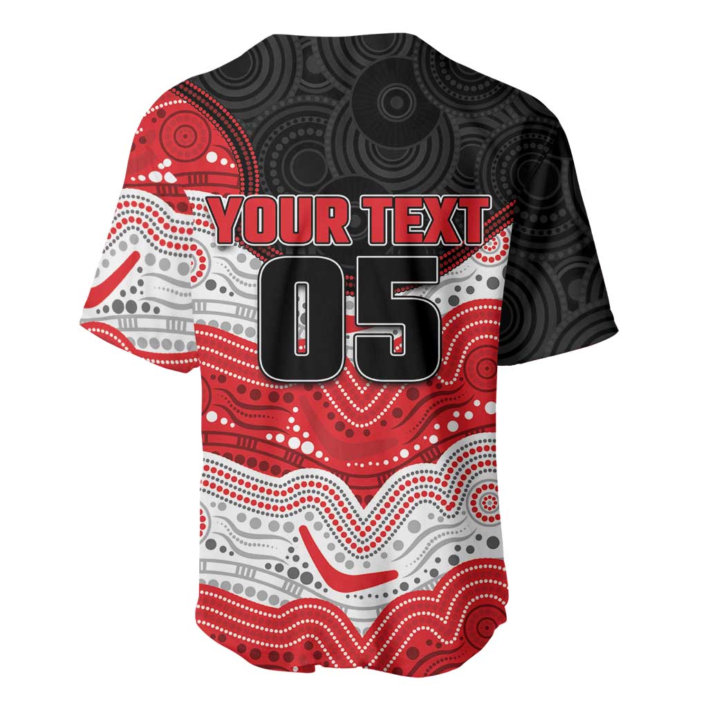 Custom Dragons Baseball Jersey Warrior Mascot With Aboriginal Indigenous