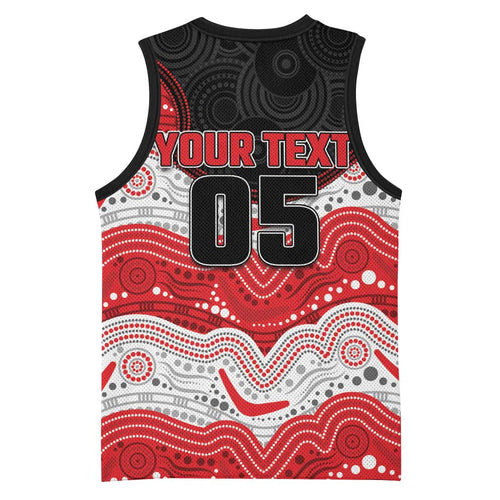 Custom Dragons Basketball Jersey Warrior Mascot With Aboriginal Indigenous