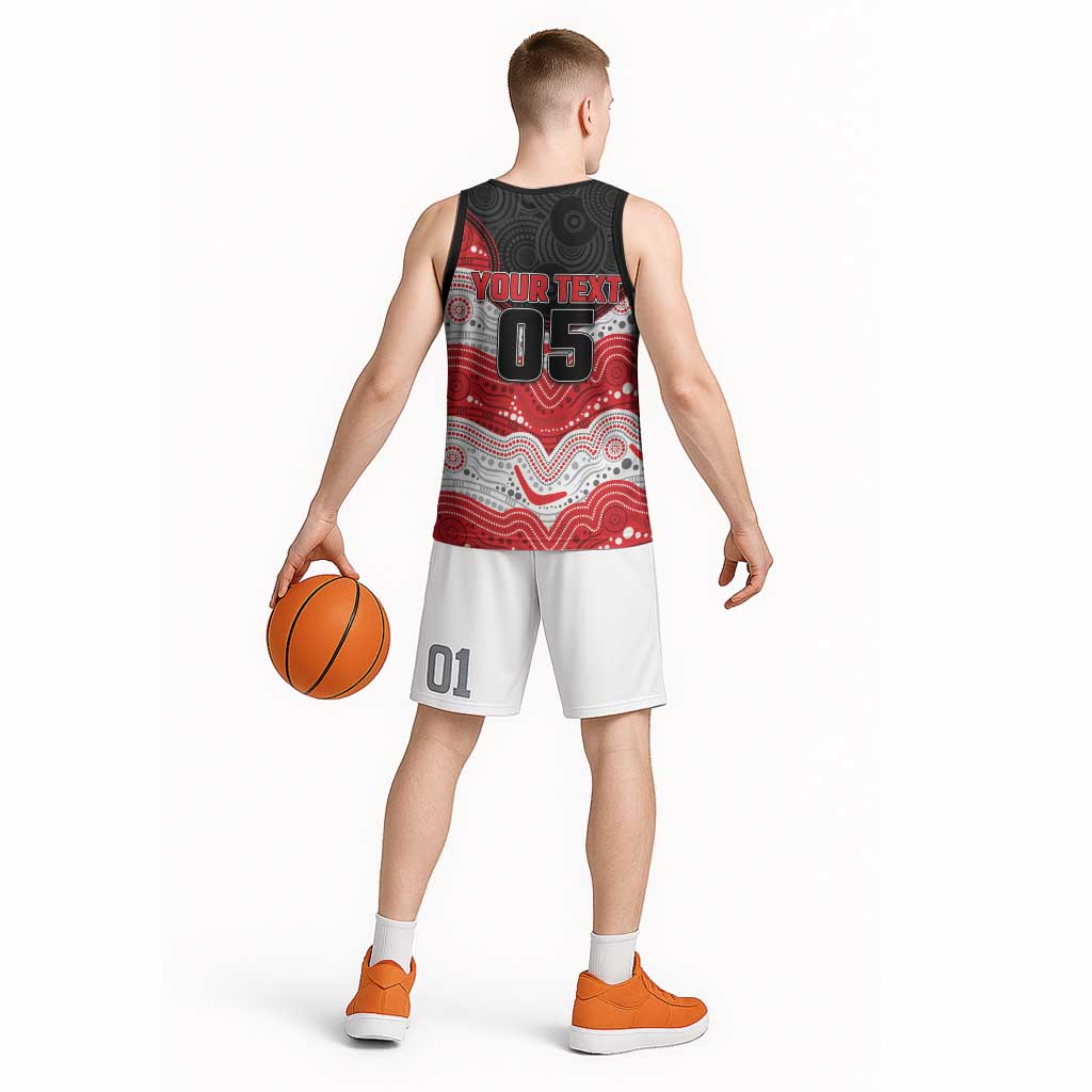 Custom Dragons Basketball Jersey Warrior Mascot With Aboriginal Indigenous