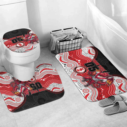 Custom Dragons Bathroom Set Warrior Mascot With Aboriginal Indigenous