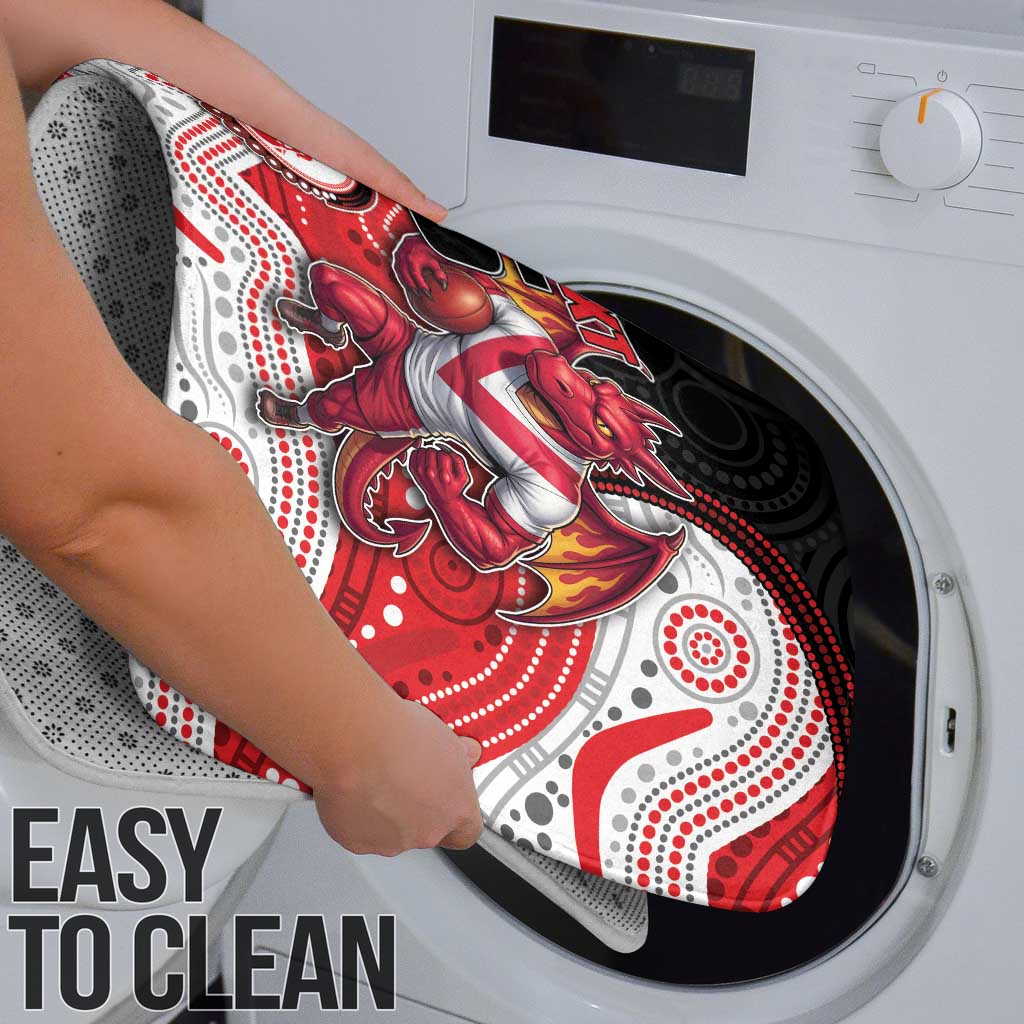 Custom Dragons Bathroom Set Warrior Mascot With Aboriginal Indigenous