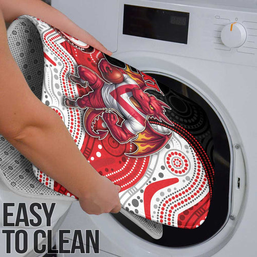 Custom Dragons Bathroom Set Warrior Mascot With Aboriginal Indigenous