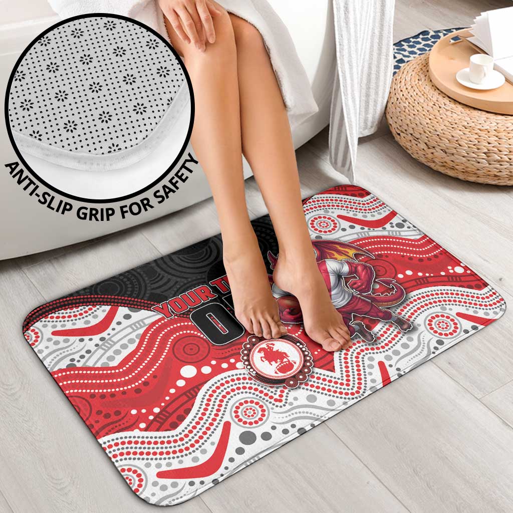 Custom Dragons Bathroom Set Warrior Mascot With Aboriginal Indigenous