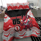 Custom Dragons Bedding Set Warrior Mascot With Aboriginal Indigenous