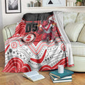 Custom Dragons Blanket Warrior Mascot With Aboriginal Indigenous