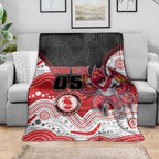 Custom Dragons Blanket Warrior Mascot With Aboriginal Indigenous